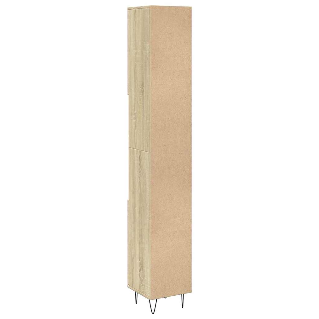 Armadietto da Bagno Rovere Sonoma 30x30x190cm Legno Multistrato | homemem39