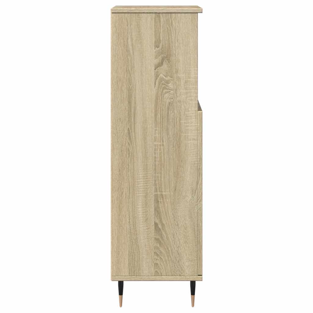 Armadietto da Bagno Rovere Sonoma 30x30x100cm Legno Multistrato | homemem39