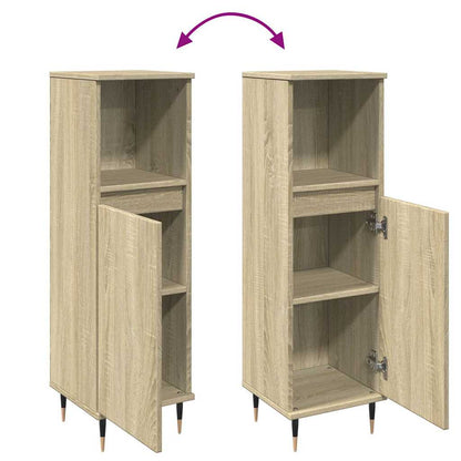 Armadietto da Bagno Rovere Sonoma 30x30x100cm Legno Multistrato | homemem39
