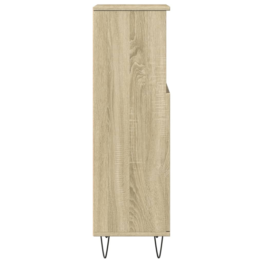 Armadietto da Bagno Rovere Sonoma 30x30x100cm Legno Multistrato | homemem39