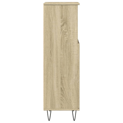 Armadietto da Bagno Rovere Sonoma 30x30x100cm Legno Multistrato | homemem39