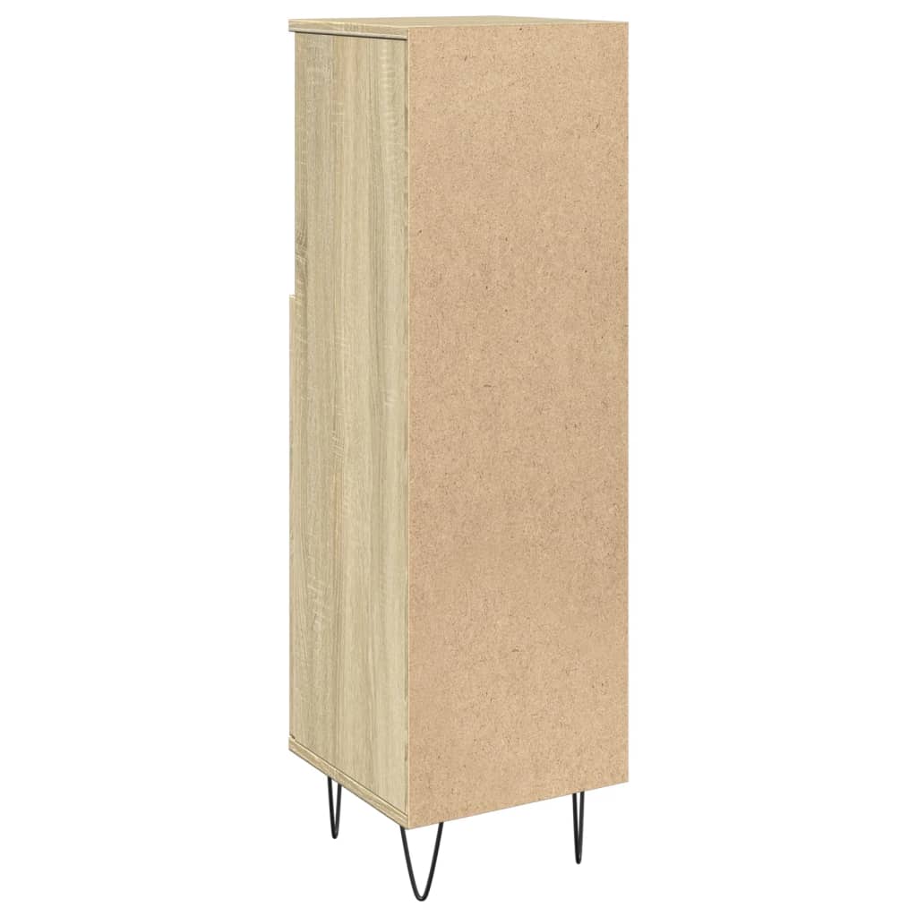 Armadietto da Bagno Rovere Sonoma 30x30x100cm Legno Multistrato | homemem39