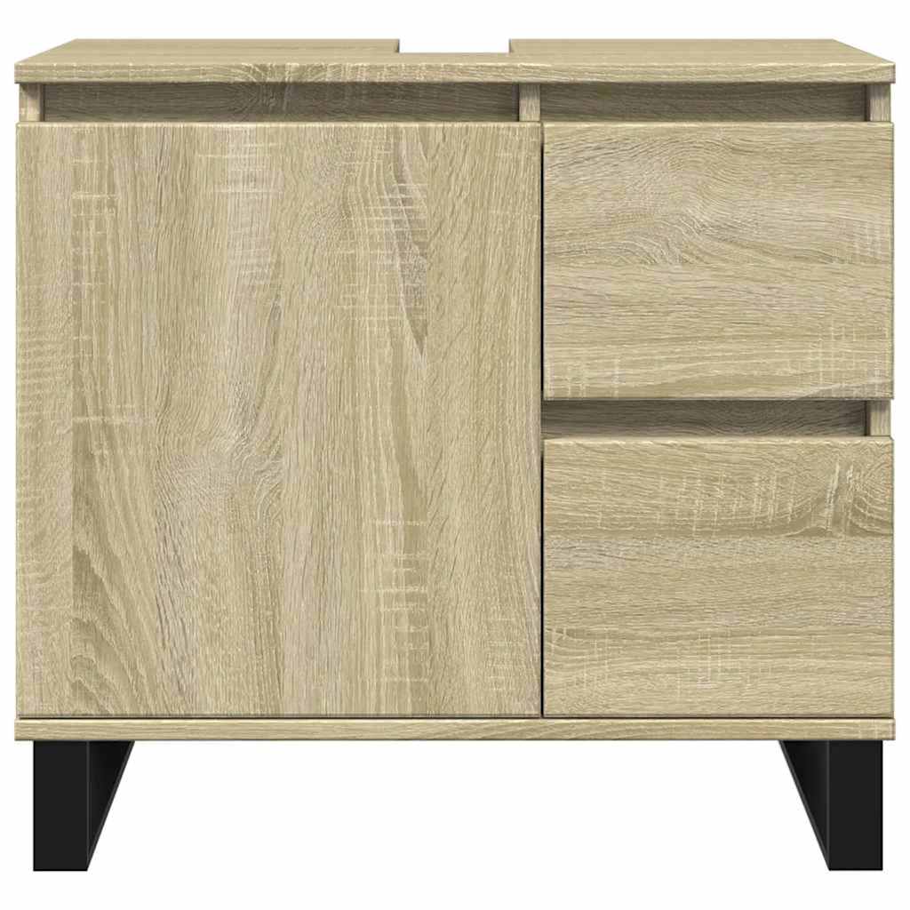 Armadietto da Bagno Rovere Sonoma 65x33x60 cm Legno Multistrato | homemem39