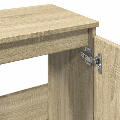 Armadietto da Bagno Rovere Sonoma 65x33x60 cm Legno Multistrato | homemem39
