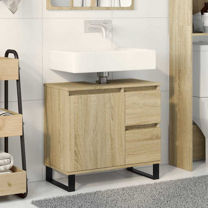 Armadietto da Bagno Rovere Sonoma 65x33x60 cm Legno Multistrato | homemem39