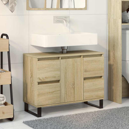Mobile da Bagno Rovere Sonoma 80x33x60 cm in Legno Multistrato | homemem39