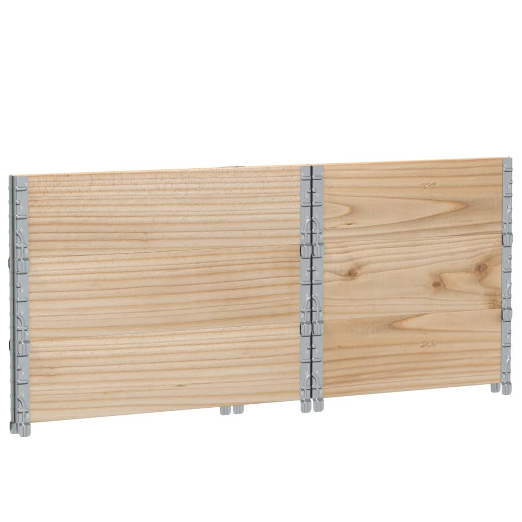 Paretali per Pallet 3 pz 80x60 cm in Legno Massello di Pino | homemem39
