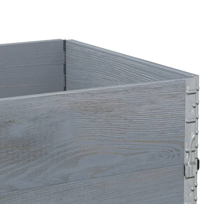Paretali per Pallet 3pz Grigi 80x60cm in Legno Massello di Pino | homemem39