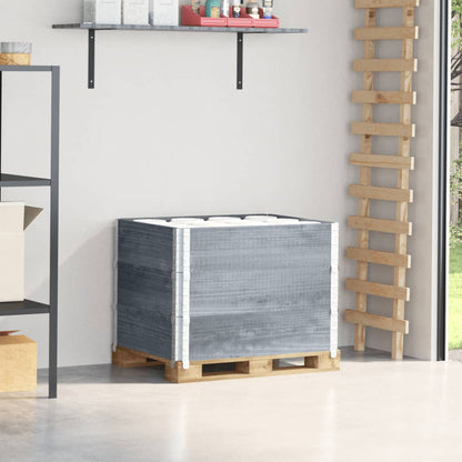 Paretali per Pallet 3pz Grigi 80x60cm in Legno Massello di Pino | homemem39