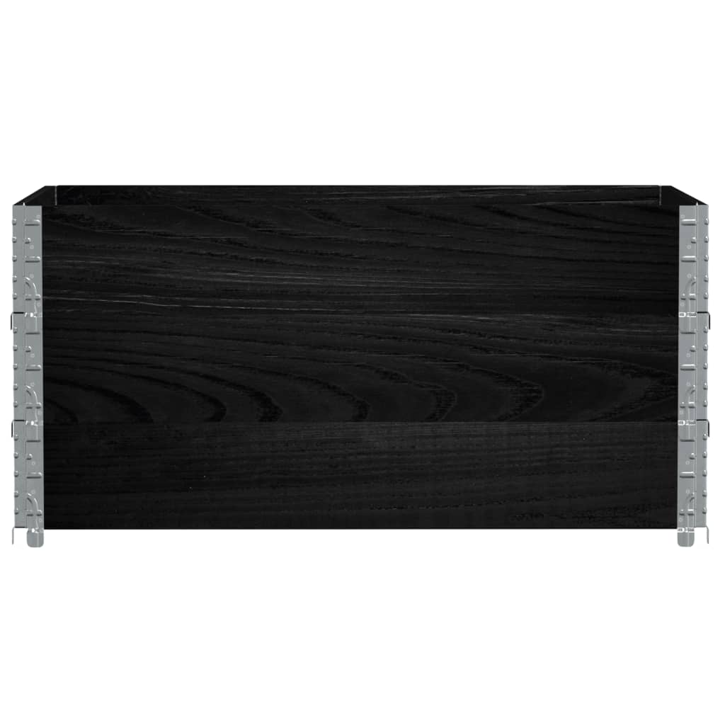Paretali per Pallet 3 pz Neri 120x80cm Legno Massello di Pino | homemem39