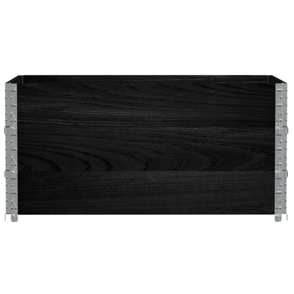 Paretali per Pallet 3 pz Neri 120x80cm Legno Massello di Pino | homemem39