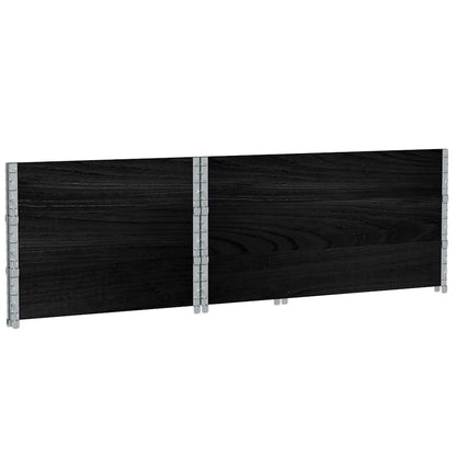 Paretali per Pallet 3 pz Neri 120x80cm Legno Massello di Pino | homemem39