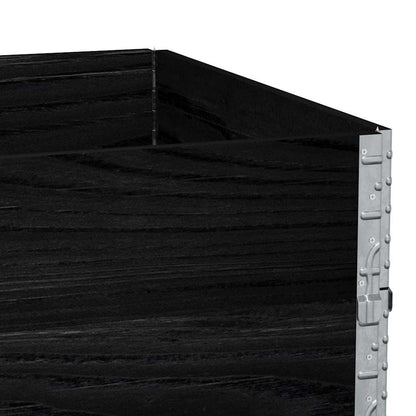 Paretali per Pallet 3 pz Neri 120x80cm Legno Massello di Pino | homemem39