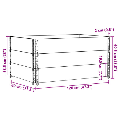 Paretali per Pallet 3 pz Neri 120x80cm Legno Massello di Pino | homemem39