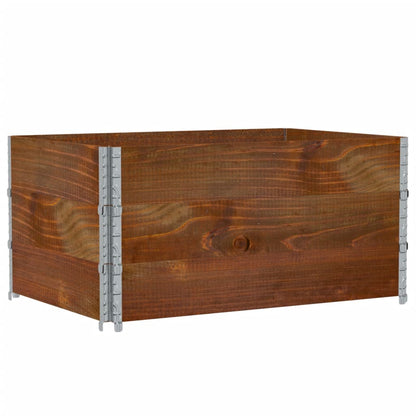 Paretali per Pallet 3pz Marroni 120x80cm Legno Massello di Pino | homemem39