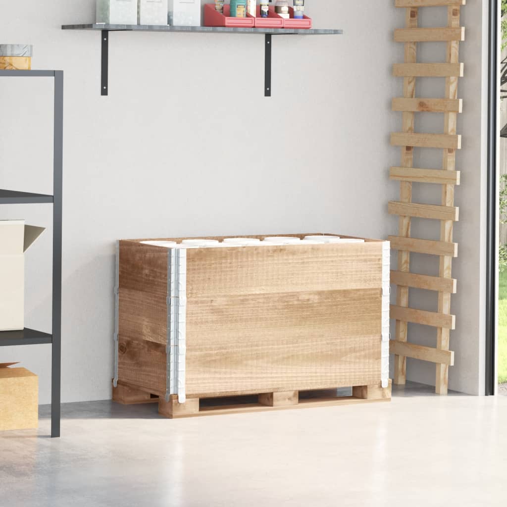 Paretali per Pallet 3 pz 100x50 cm in Legno Massello di Pino | homemem39