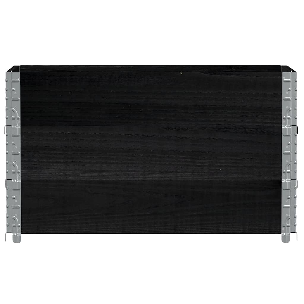 Paretali per Pallet 3 pz Neri 100x50cm Legno Massello di Pino | homemem39