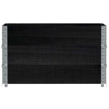 Paretali per Pallet 3 pz Neri 100x50cm Legno Massello di Pino | homemem39