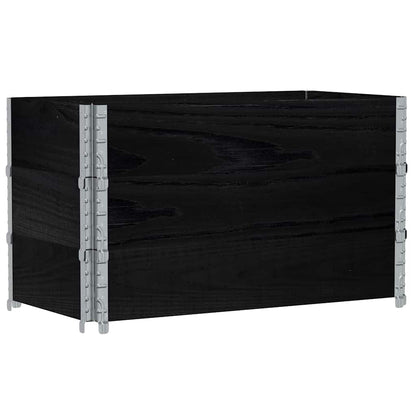 Paretali per Pallet 3 pz Neri 100x50cm Legno Massello di Pino | homemem39