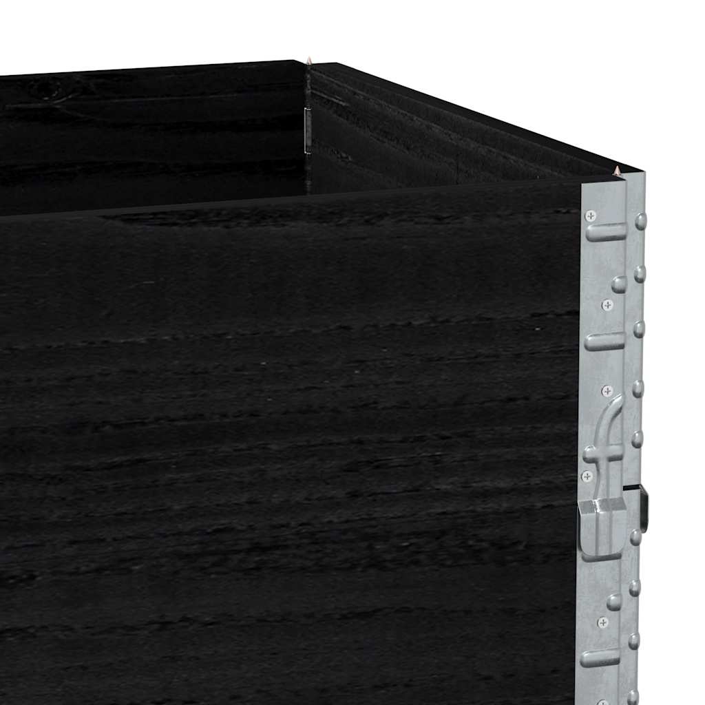 Paretali per Pallet 3 pz Neri 100x50cm Legno Massello di Pino | homemem39