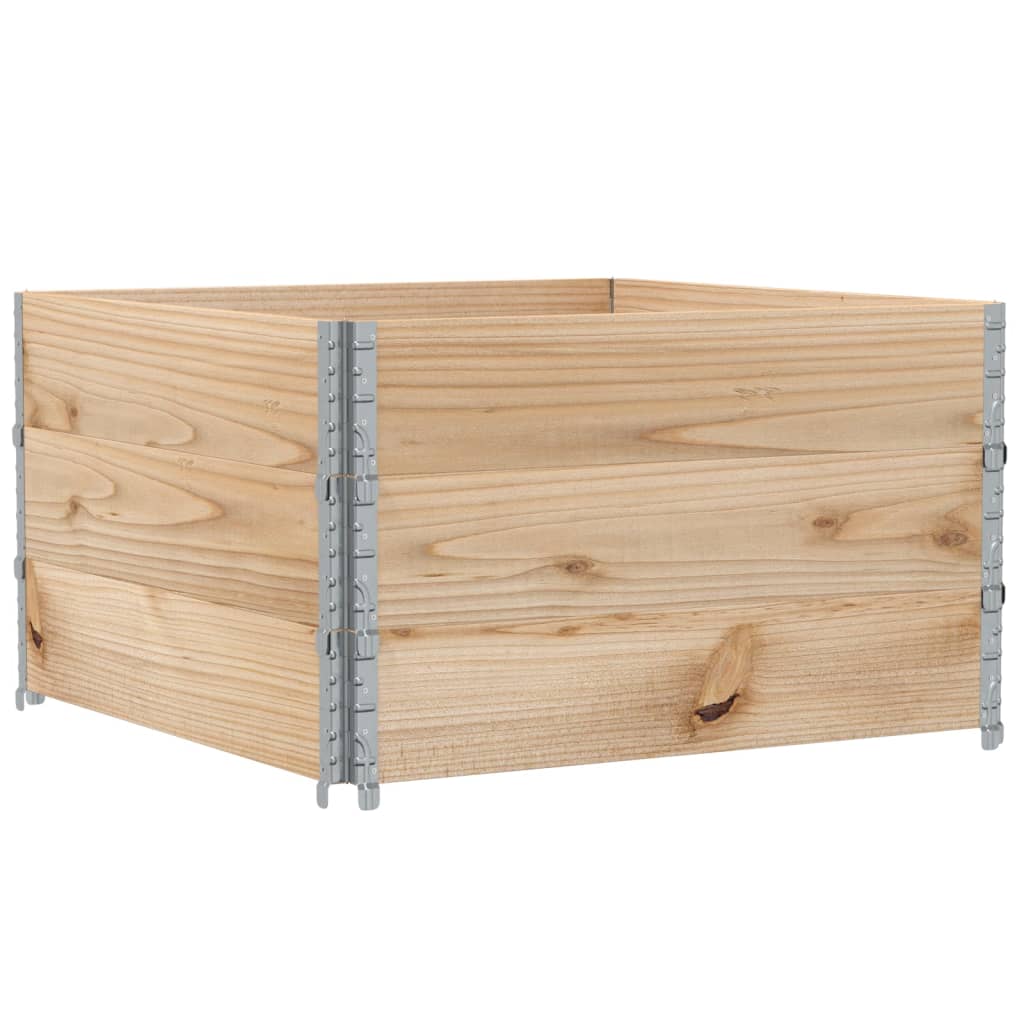 Paretali per Pallet 3 pz 100x100 cm in Legno Massello di Pino | homemem39