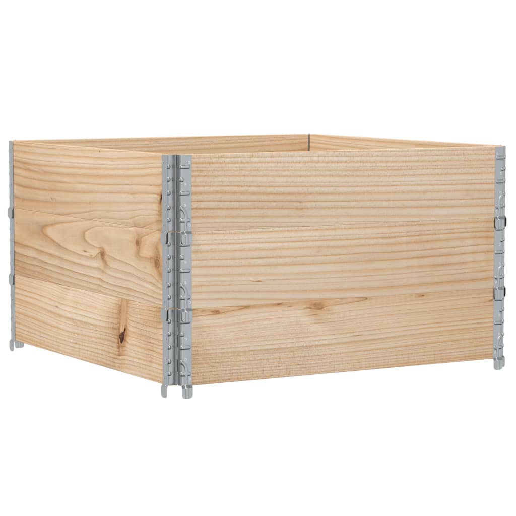 Paretali per Pallet 3 pz 100x100 cm in Legno Massello di Pino | homemem39