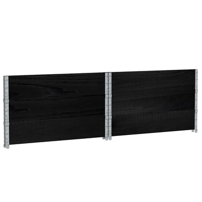 Paretali per Pallet 3 pz Neri 100x100cm Legno Massello di Pino | homemem39