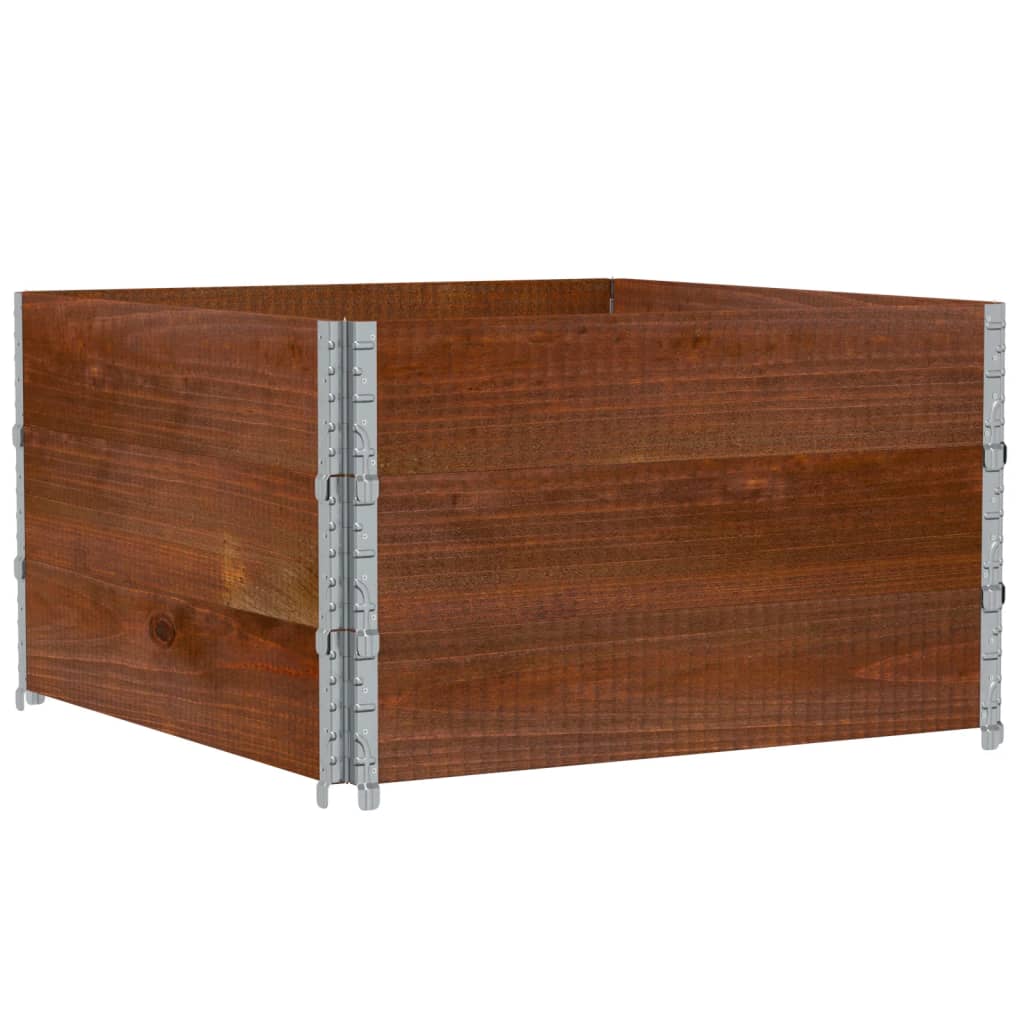 Paretali per Pallet 3pz Marroni 100x100cm Legno Massello Pino | homemem39