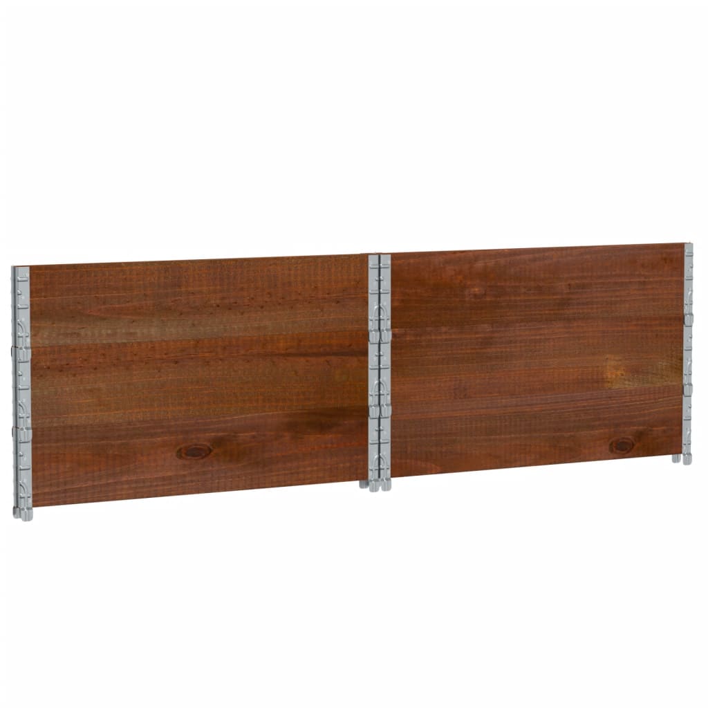 Paretali per Pallet 3pz Marroni 100x100cm Legno Massello Pino | homemem39