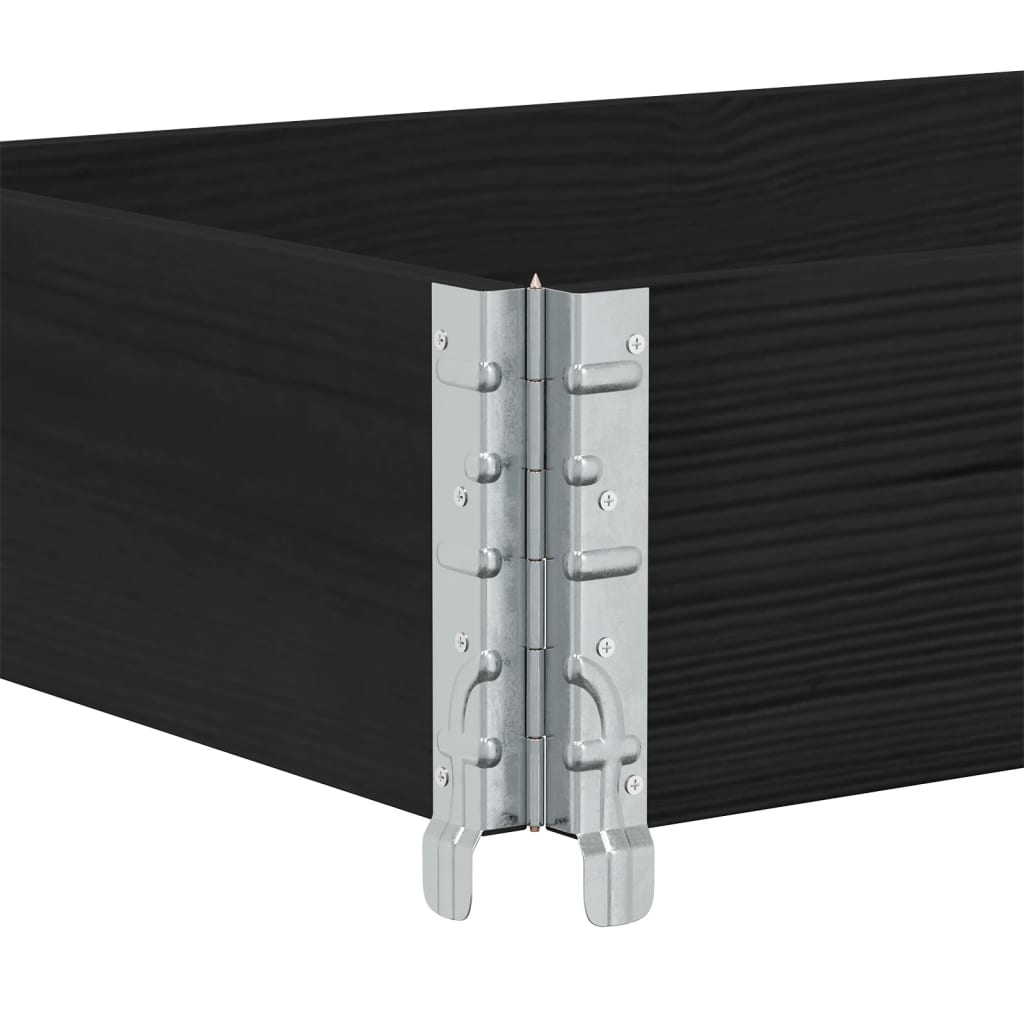 Paretali per Pallet 3 pz Neri 150x50cm Legno Massello di Pino | homemem39