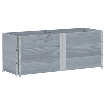Paretali per Pallet 3pz Grigi 150x50cm Legno Massello di Pino | homemem39