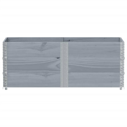 Paretali per Pallet 3pz Grigi 150x50cm Legno Massello di Pino | homemem39