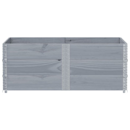 Paretali per Pallet 3pz Grigi 150x100cm Legno Massello di Pino | homemem39