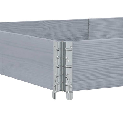 Paretali per Pallet 3pz Grigi 150x100cm Legno Massello di Pino | homemem39