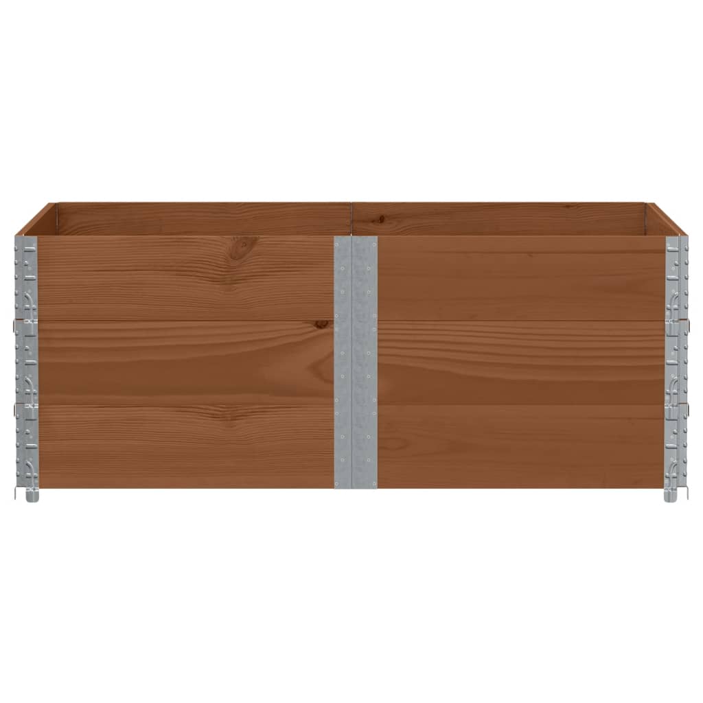 Paretali per Pallet 3pz Marroni 150x100cm Legno Massello Pino | homemem39