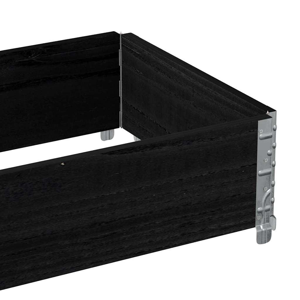 Fioriera da Giardino Nera 100x50 cm in Legno Massello di Pino | homemem39
