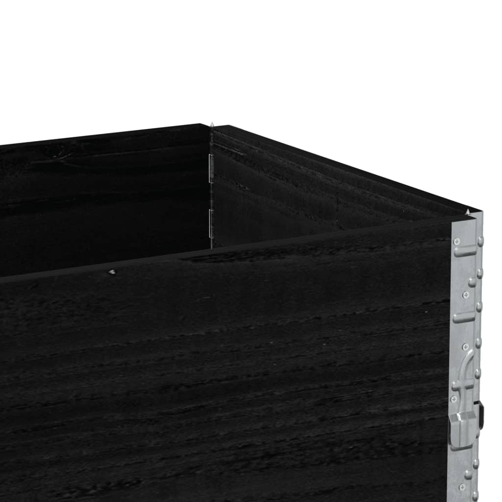Fioriera da Giardino Nera 100x50 cm in Legno Massello di Pino | homemem39