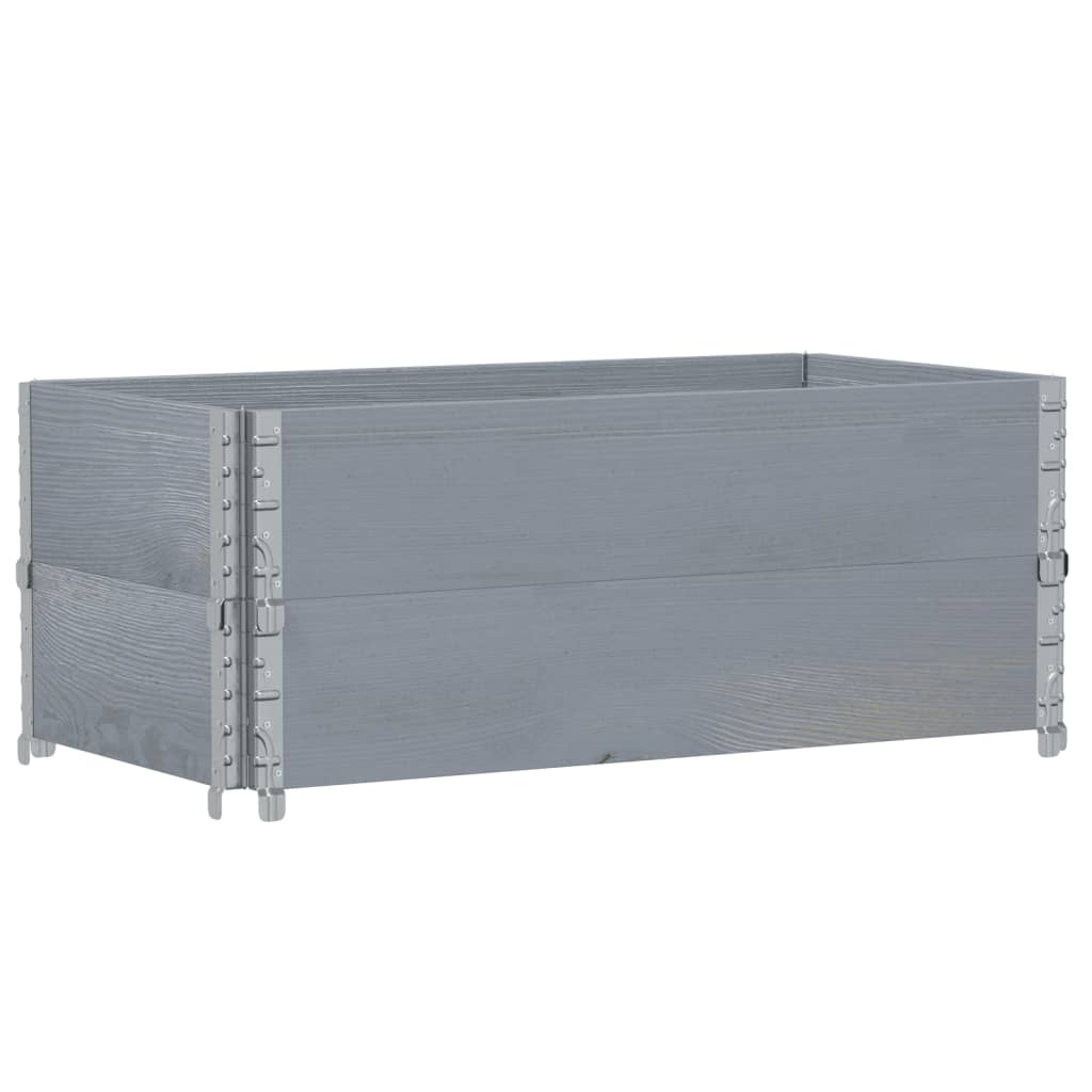 Fioriera da Giardino Grigia 40x40x78 cm Legno Massello di Pino | homemem39