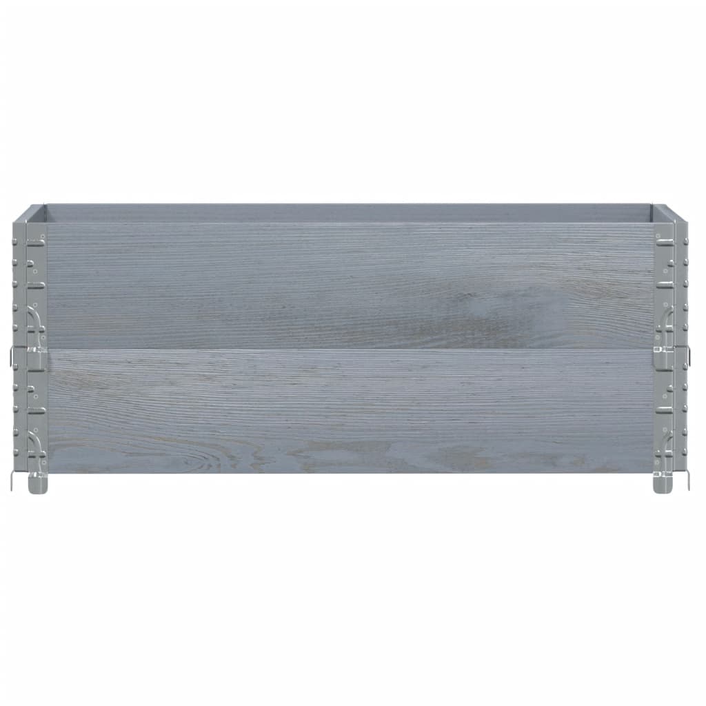 Fioriera da Giardino Grigia 40x40x78 cm Legno Massello di Pino | homemem39