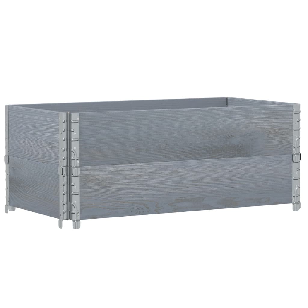 Fioriera da Giardino Grigia 40x40x78 cm Legno Massello di Pino | homemem39