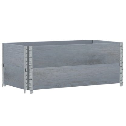 Fioriera da Giardino Grigia 40x40x78 cm Legno Massello di Pino | homemem39