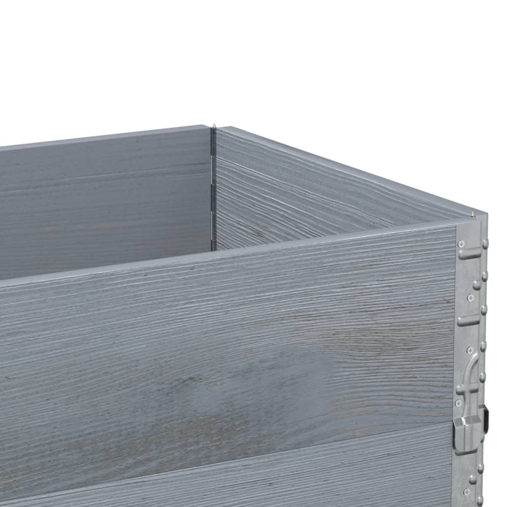 Fioriera da Giardino Grigia 40x40x78 cm Legno Massello di Pino | homemem39
