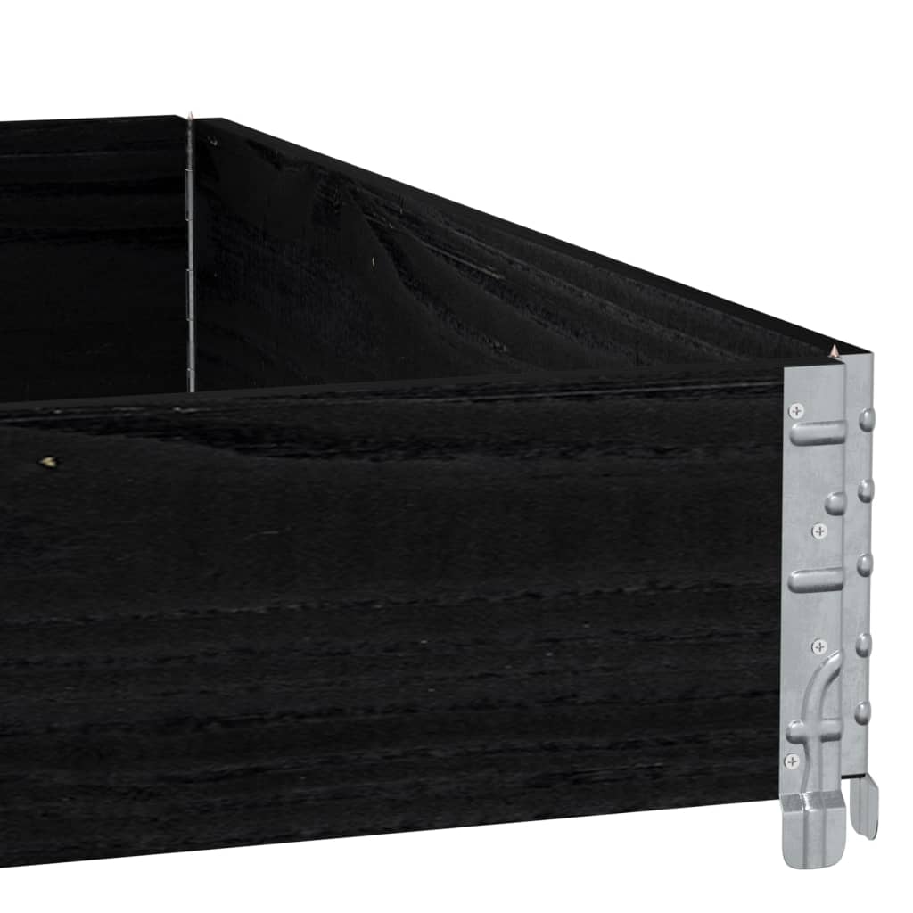 Fioriera da Giardino Nera 100x100 cm in Legno Massello di Pino - homemem39