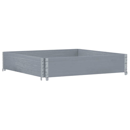 Fioriera da Giardino Grigia 100x100 cm Legno Massello di Pino | homemem39