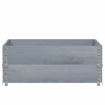 Fioriera da Giardino Grigia 100x100 cm Legno Massello di Pino | homemem39
