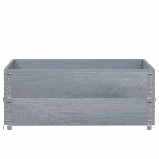Fioriera da Giardino Grigia 100x100 cm Legno Massello di Pino | homemem39