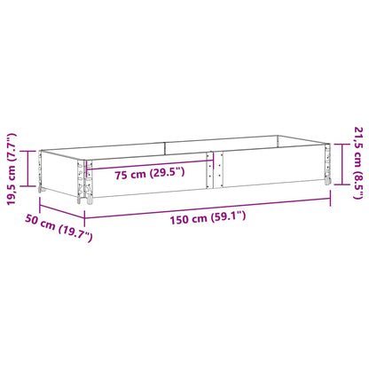 Fioriera da Giardino 150x50 cm in Legno Massello di Pino | homemem39