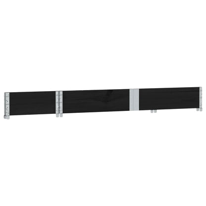 Fioriera da Giardino Nera 150x50 cm in Legno Massello di Pino | homemem39