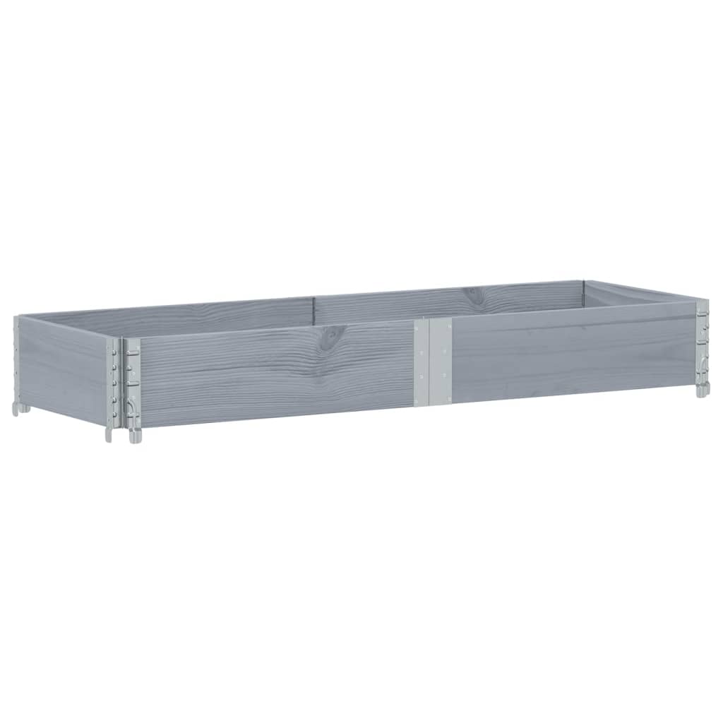 Fioriera da Giardino Grigia 150x50 cm Legno Massello di Pino | homemem39