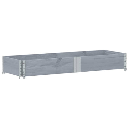 Fioriera da Giardino Grigia 150x50 cm Legno Massello di Pino | homemem39